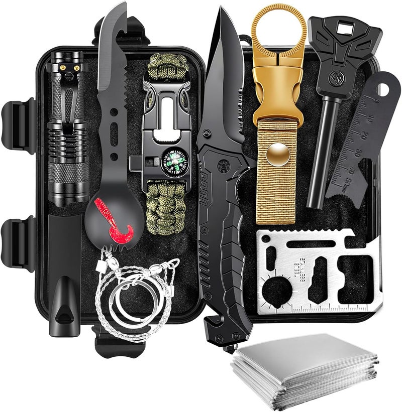 EchoVenrek 11-in-1 Emergency Survival Kit & Camping Multi-Tool for Camping, Hiking, Backpacking | Car Survival Gear, Earthquake Preparedness, Outdoor Essentials - Image 1